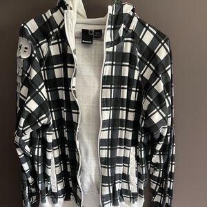 Black and white bench zip up size L